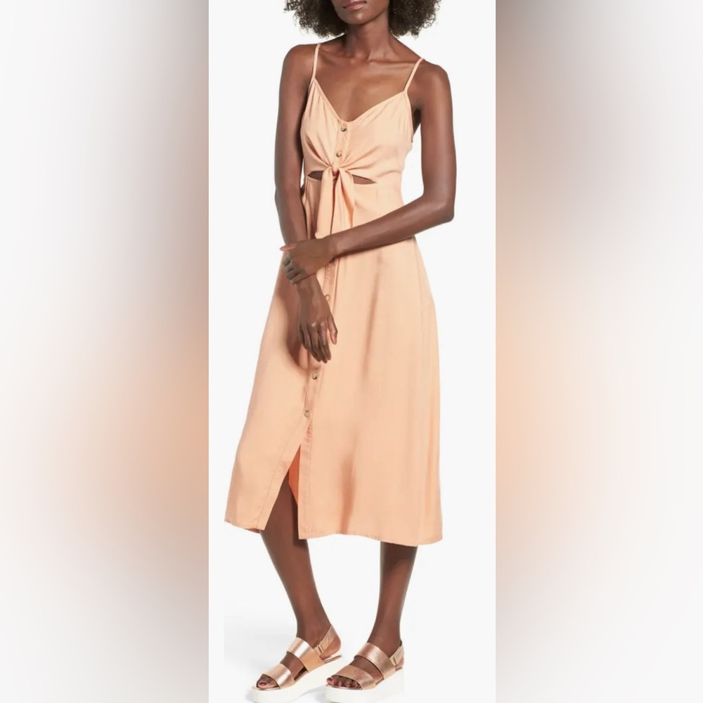 Mimi chica size large pink cutout midi dress